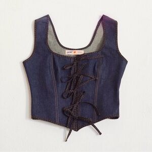 Tie Bustier - Dark Indigo